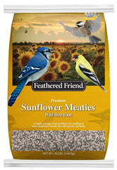 Feathered Friend Sunflower Meaties Series 14417 Wild Bird Food, 30 lb, Bag